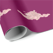 simple custom pink purple sparkle add you name let cadeaupapier (Rol Hoek)