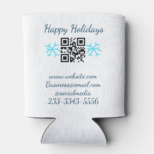 simple custom QR code add your name text  Classic  Blikjeskoeler (Achterkant)