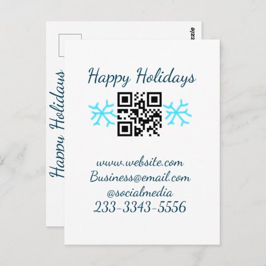 simple custom QR code add your name text  Classic  Briefkaart (Voorkant / Achterkant)