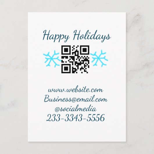 simple custom QR code add your name text  Classic  Briefkaart (Voorkant)