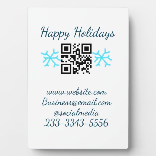 simple custom QR code add your name text  Classic  Fotoplaat (voorkant)