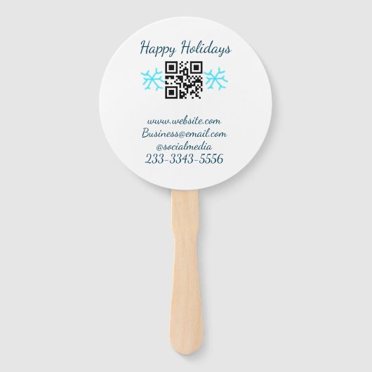 simple custom QR code add your name text  Classic  Handwaaier (Achterkant)