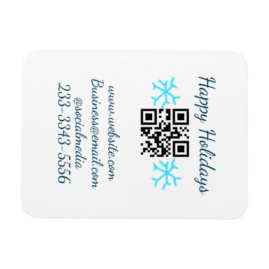simple custom QR code add your name text  Classic  Magneet (Horizontaal)