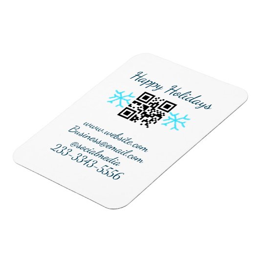 simple custom QR code add your name text  Classic  Magneet (Linkerzijde)