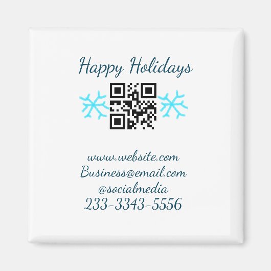 simple custom QR code add your name text  Classic  Magneet (Voorkant)