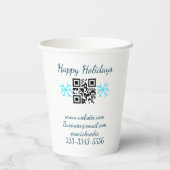 simple custom QR code add your name text  Classic  Papieren Bekers (Achterkant)