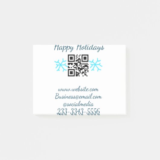 simple custom QR code add your name text  Classic  Post-it® Notes (Voorkant)