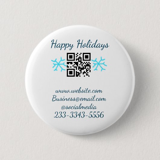 simple custom QR code add your name text  Classic  Ronde Button 5,7 Cm (Voorkant)