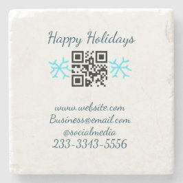 simple custom QR code add your name text  Classic  Stenen Onderzetter