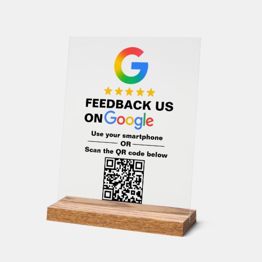 Simple Custom QR Code Google Review Display (Hoek)
