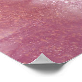 Simple Custom Roos Gold Marble Waterverf Poster (Hoek)