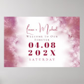 Simple Custom Roos Gold Marble Waterverf Poster (Voorkant)