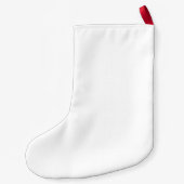 Simple Custom Small Faux Linen Double Sided Print Kleine Kerstsok (Achterkant)