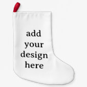 Simple Custom Small Faux Linen Double Sided Print Kleine Kerstsok (Voorkant)