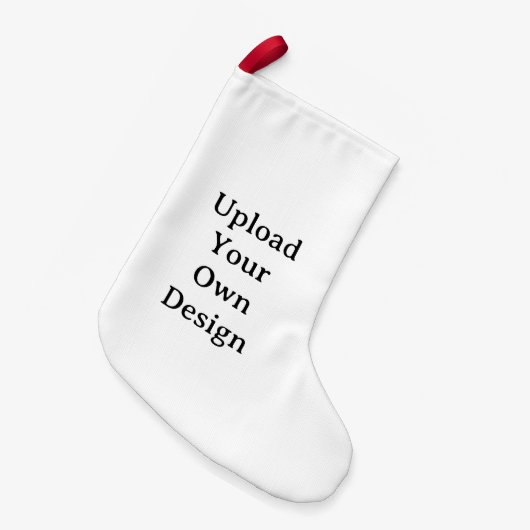 Simple Custom Small Faux Linen Double Sided Print Kleine Kerstsok (Voorkant (Hangend))