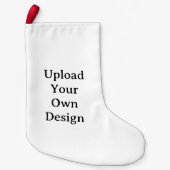 Simple Custom Small Faux Linen Double Sided Print Kleine Kerstsok (Voorkant)