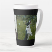 Simple Custom Two Photo Latte Mok (Rechterhoek)