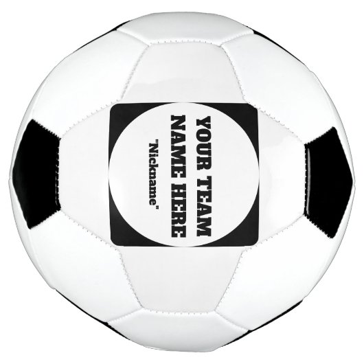 Simple Customisable Soccer Team Name  Voetbal (Gedraaid)