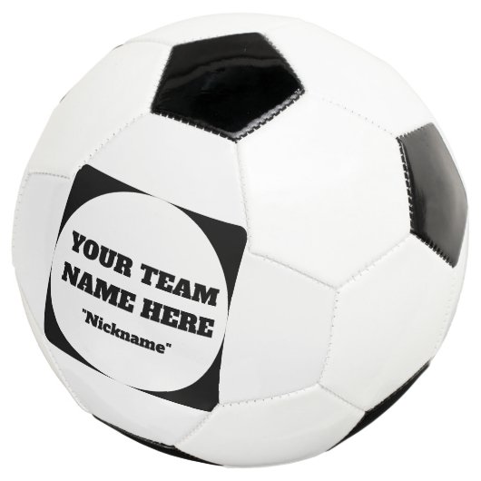 Simple Customisable Soccer Team Name  Voetbal (Drie kwart)