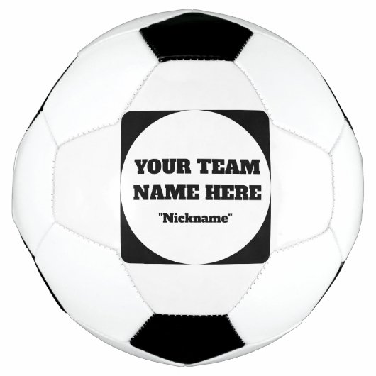 Simple Customisable Soccer Team Name  Voetbal (Voorkant)