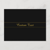 Simple Customizable Gold & Black Text Design  Briefkaart (Voorkant)