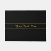 Simple Customizable Gold & Black Text Design  Deurmat (Voorkant)