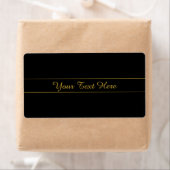 Simple Customizable Gold & Black Text Design  Etiket (Insitu)