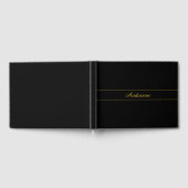 Simple Customizable Gold & Black Text Design  Gastenboek (Volledig)