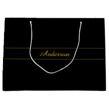 Simple Customizable Gold & Black Text Design 