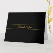 Simple Customizable Gold & Black Text Design  Kaart (Gele Bloem)