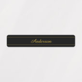 Simple Customizable Gold & Black Text Design  Labels (Design 1)