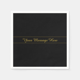 Simple Customizable Gold & Black Text Design  Servet