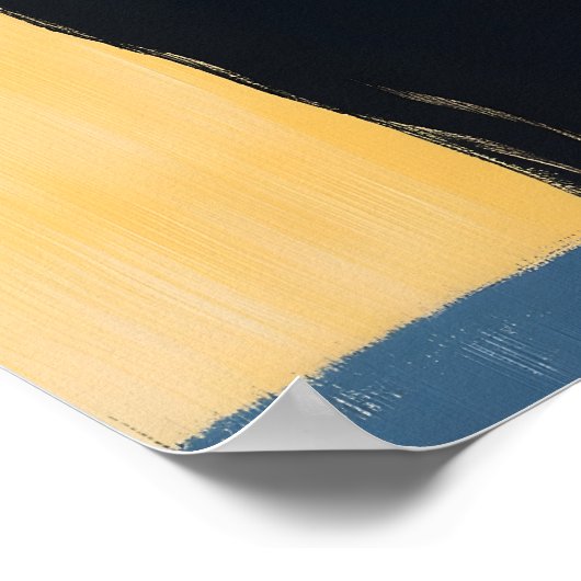 Simple Cute Black Cat Design Poster (Hoek)