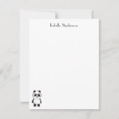Simple Cute Black White Panda, persoonlijk Notitiekaartje (Voorkant)