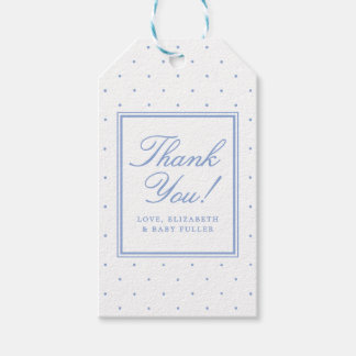 Simple Cute Blue Polka Dots Baby Shower Cadeaulabel