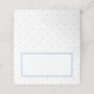 Simple Cute Blue Polka Dots Baby Shower Plaatskaartje
