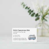Simple Cute Campervan Hire Business Card Visitekaartje (Staand voorkant)