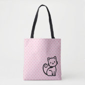 Simple Cute Cat Tote Bag (Voorkant)