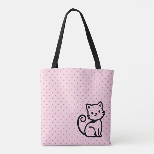 Simple Cute Cat Tote Bag (Achterkant)