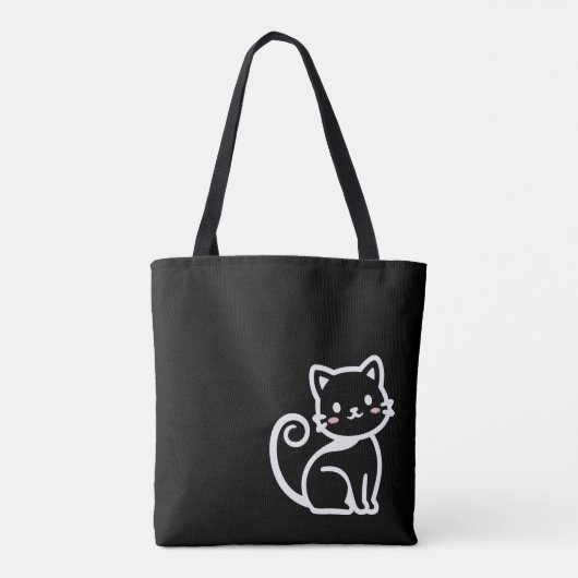 Simple Cute Cat Tote Bag (Achterkant)