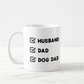 Simple Cute Checkbox Husband, papa, Dog dad Koffiemok (Links)