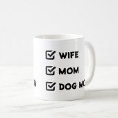 Simple Cute Checkbox Wife mama Dog mama Koffiemok (Voorkant rechts)