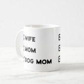 Simple Cute Checkbox Wife mama Dog mama Koffiemok (Voorkant links)