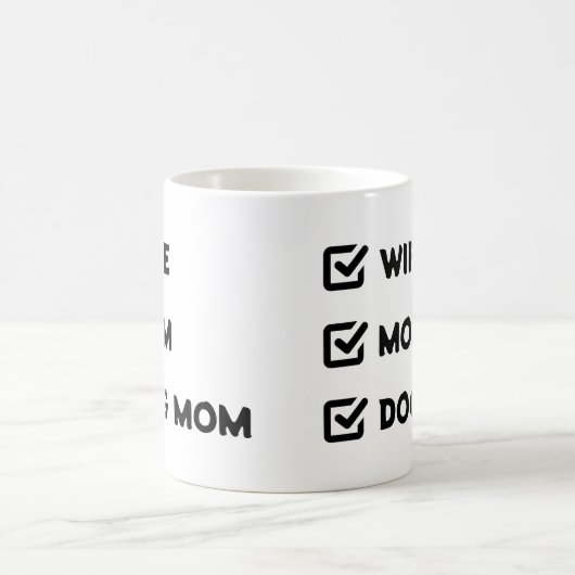 Simple Cute Checkbox Wife mama Dog mama Koffiemok (Center)
