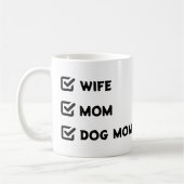 Simple Cute Checkbox Wife mama Dog mama Koffiemok (Links)