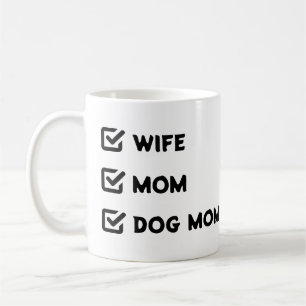 Simple Cute Checkbox Wife mama Dog mama Koffiemok