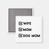 Simple Cute Checkbox Wife mama Dog mama Magneet (Voorkant / Achterkant)