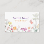Simple Cute Floral Visitekaartje (Voorkant)