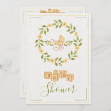 Simple Cute Floral WreatBaby shower