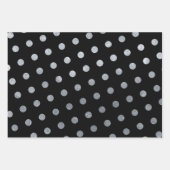 Simple Cute Girly Black Multicolored Polka Dots Inpakpapier Vel (Voorkant 3)